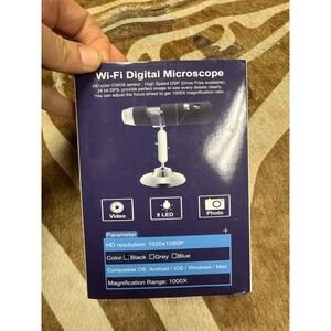 Wi-Fi Digital Microscope for your Phone 1000X 1080P HD Wireless Magnifier Black